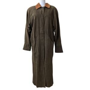 Cayenne Leather vintage long length leather duster coat